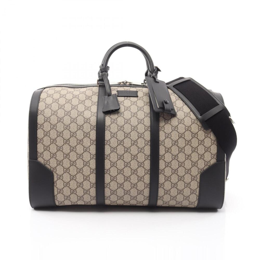 Gucci GG Supreme 2-Way Boston Bag/Handbag, Coated Canvas and Leather, Men's/W...